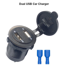 Load image into Gallery viewer, 12V 3.1A Dual Car Bus Charger USB Outlet With Battery Display
