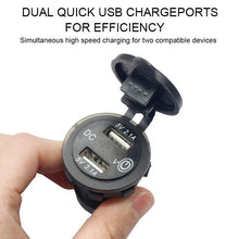 Load image into Gallery viewer, 12V USB Outlet, AlfredDireck Dual Quick Charge 3.0 USB Car Charger
