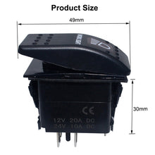 Load image into Gallery viewer, 12v 20 Amp Waterproof Red LED On/off Boat Marine SPST
