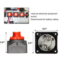 Load image into Gallery viewer, 12v 48v 250Amp Dual Battery Isolator main Kill Cut Off On/Off Switch
