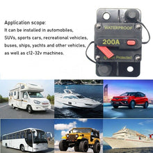 Load image into Gallery viewer, 200A 12-48VDC Circuit Breaker Surface Mount Battery Overload Protector GCA-200A
