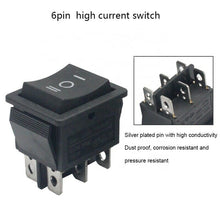 Load image into Gallery viewer, 16A 250VAC 1E4 kcd4 t120/55 on off on DPDT rocker switch RS606-2030041CBB
