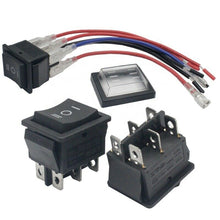 Load image into Gallery viewer, 16A 250VAC 1E4 kcd4 t120/55 on off on DPDT rocker switch RS606-2030041CBB
