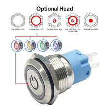 Load image into Gallery viewer, 22mmwaterproof automotive LED metal push button switch
