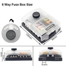Load image into Gallery viewer, 32V 6 Way Auto Car Boat Marine Blade Fuse Box Holder With LED Indicator Light
