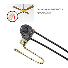 Load image into Gallery viewer, 3A/250V electrical zipper pull chain cord switch ZE-109 (3-Pack)
