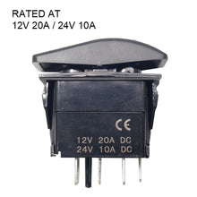 Load image into Gallery viewer, 4Pin SPST ON Off Dashboard Rocker Switch,10 A 24V 20A 12V front and back
