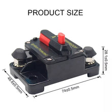 Load image into Gallery viewer, Ignition Protected Circuit Breaker 70A for Boat Trolling with Manual Reset, Surface Mount, Waterproof,12V- 48VDC
