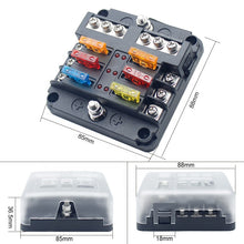 Load image into Gallery viewer, 6-Way Fuse Block with LED Warning Indicator 6 Circuits Negative Bus Fuse Box for Car Boat Marine RV Truck
