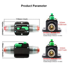 Load image into Gallery viewer, 80A 12V Power recovery circuit breaker for Truck Audio modification Stereo Amplifier
