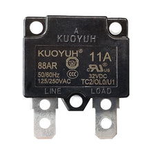 Load image into Gallery viewer, KUOYUH 11 Amp 88AR Series Quick Connect Terminals Automatic-Reset Thermal Circuit Breaker

