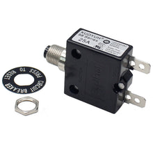 Load image into Gallery viewer, KUOYUH 25 Amp 98 Series Quick Connect Terminals Push-To-Reset Thermal Circuit Breaker
