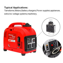 Load image into Gallery viewer, KUOYUH 60 Amp 98H Series Screw Connect Terminals Push-To-Reset Thermal Circuit Breaker with Transparent Waterproof Dust Button Cover
