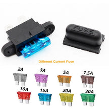 Load image into Gallery viewer, Auto Car Boat Truck Blade ATC Fuse Holder Seat Cover Black
