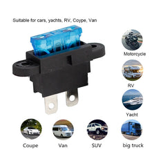 Load image into Gallery viewer, Auto Car Boat Truck Blade ATC Fuse Holder Seat Cover Black
