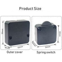 Load image into Gallery viewer, Black Door Light Control Rotation Momentary Push Button Switch for Wardrobe 202
