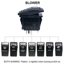 Load image into Gallery viewer, Boat Marine SPST 3P Rocker Switch 12v 20 Amp Waterproof Red LED On/off
