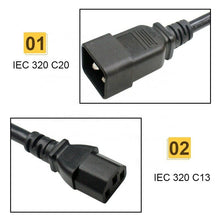 Load image into Gallery viewer, Data Center / Cryto Mining  Power Cable 1 in 2
