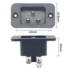 Load image into Gallery viewer, CE Approval C20 3 Pins 16A 250VAC Screw On IEC Inlet Plug Power Connector BS-C20

