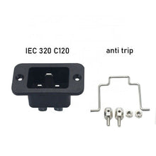 Load image into Gallery viewer, CE Approval C20 3 Pins 16A 250VAC Screw On IEC Inlet Plug Power Connector BS-C20

