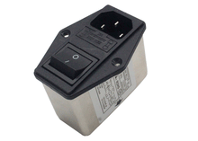 Load image into Gallery viewer, EMI double fuse holder filter with rocker switch and socket CW2C-10A-T(F2)
