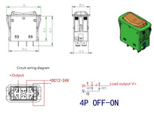 Load image into Gallery viewer, Club car golf cart front and hazard light switch high current rocker hazard
