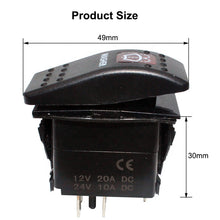 Load image into Gallery viewer, DC 12V/24V 20A/10A Automobile modification switch 3Pin Houseboat button
