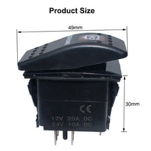 Load image into Gallery viewer, DC 12V/24V 20A/10A ON Off Lighted Laser SPST Lights Marine Blue LED
