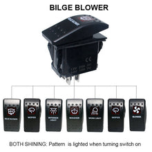Load image into Gallery viewer, DC 12V/24V 20A/10A ON Off Lighted Laser SPST Lights Marine Blue LED
