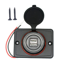 Load image into Gallery viewer, Dual 4.8A DC 12V 24V Panel Mount Train Tram Marine Boat Car Bus Seat USB Charging Port Bus USB Charger

