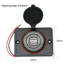 Load image into Gallery viewer, Dual 4.8A DC 12V 24V Panel Mount Train Tram Marine Boat Car Bus Seat USB Charging Port Bus USB Charger
