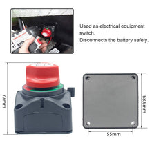 Load image into Gallery viewer, Dual frequency Battery Switch 12-48V Battery Power Cut Master Switch Disconnect Isolator for Car, Vehicle, RV and Boat (On/Off)
