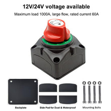 Load image into Gallery viewer, Dual frequency Battery Switch 12-48V Battery Power Cut Master Switch Disconnect Isolator for Car, Vehicle, RV and Boat (On/Off)
