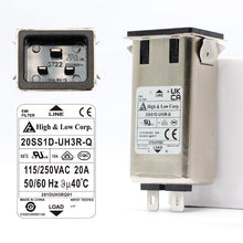 Load image into Gallery viewer, Electrical Buddy IEC 320 C20 Male Socket Panel Mount Power Line EMI Filter
