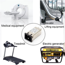 Load image into Gallery viewer, Electrical Buddy IEC 320 C20 Male Socket Panel Mount Power Line EMI Filter
