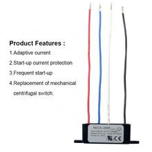 Load image into Gallery viewer, Electronic Centrifugal Switch for Capacitor Motor Start and Run RECS-205P
