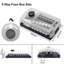 Load image into Gallery viewer, Extractme Upgraded 12 Way Fuse Block Box with Thumbscrew and LED Indicator 12 Circuit Blade Fuse Box Holder
