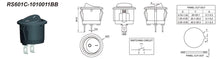 Load image into Gallery viewer, Rocker Switch 2pin ON/OFF 23mm Hotel  Room Lights
