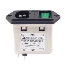 Load image into Gallery viewer, IEC Power inlet module C14 EMI filter screw mounted 2 fuses with green illuminated rocker switchIMG1
