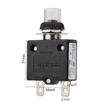 Load image into Gallery viewer, KUOYUH 20 Amp 98 Series Quick Connect Terminals Push-To-Reset Thermal Circuit Breaker
