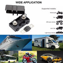 Load image into Gallery viewer, MIDI/AMI ANS Fuse 125A 125 Amp, 32V 48V Max, Automotive, Marine A/V System, Motorcycle, ATV, Bus, Van, and Many More Applications (2-Pack)
