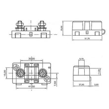 Load image into Gallery viewer, MIDI/AMI ANS Fuse 40A 40 Amp, 32V 48V Max, Automotive, Marine A/V System, Motorcycle, ATV, Bus, Van, and Many More Applications (2-Pack)
