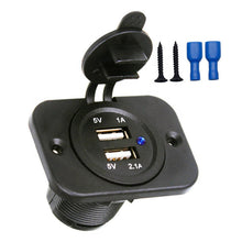 Load image into Gallery viewer, New 4.2A dual usb charger socket adapter for car, boat, and bus
