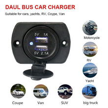 Load image into Gallery viewer, New 4.2A dual usb charger socket adapter for car, boat, and bus
