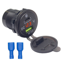 Load image into Gallery viewer, PD Type C USB Car Charger Socket and QC 3.0 Quick Charger 12V Car Power Outlet Waterproof Socket for car
