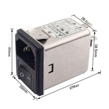 Load image into Gallery viewer, POWER ENTRY MODULE EMI filter IEC 320 C14 SOCKET With DPST 03SS3-SPSR-Q(B)
