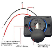 Load image into Gallery viewer, Panel Mount Dual 3.1A Massage Chair Marine Boat Car Bus Seat USB
