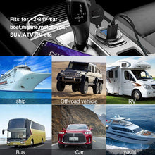 Load image into Gallery viewer, Power Outlet with Switch for Car Marine Boat Dual USB Charger Socket Waterproof 12V/24V QC3.0 Dual USB Fast Charger Socket
