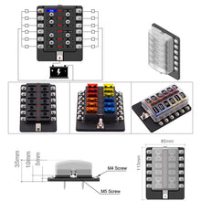 Load image into Gallery viewer, Protection Cover Holder Standard Circuit Fuse Holder Box Block for Car Boat 12 Way Blade Fuse Box
