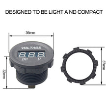 Load image into Gallery viewer, RV Marine Car Vehicles Truck Boat Waterproof, Digital Voltmeter Display
